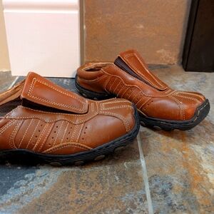 Dr Martens 8B02 Brown Leather Slip On Mules  Loafers Shoes Women Size 5